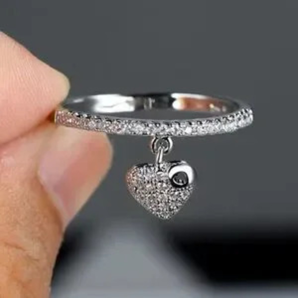 Adorable Heart Sharm Delicate Ring size 8, 7, 6